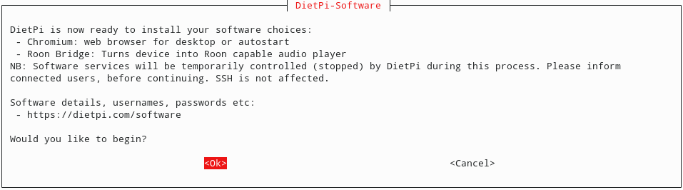 DietPi Software Install