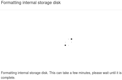 ROCK formating internal storage